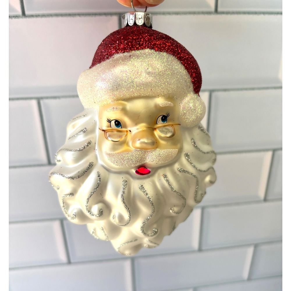 Celebrations by Christopher Radko Santa Claus Glass Christmas Ornament with Box